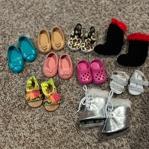 Bundle of 18” Doll Clothes and Accessories. “American Girl” size.